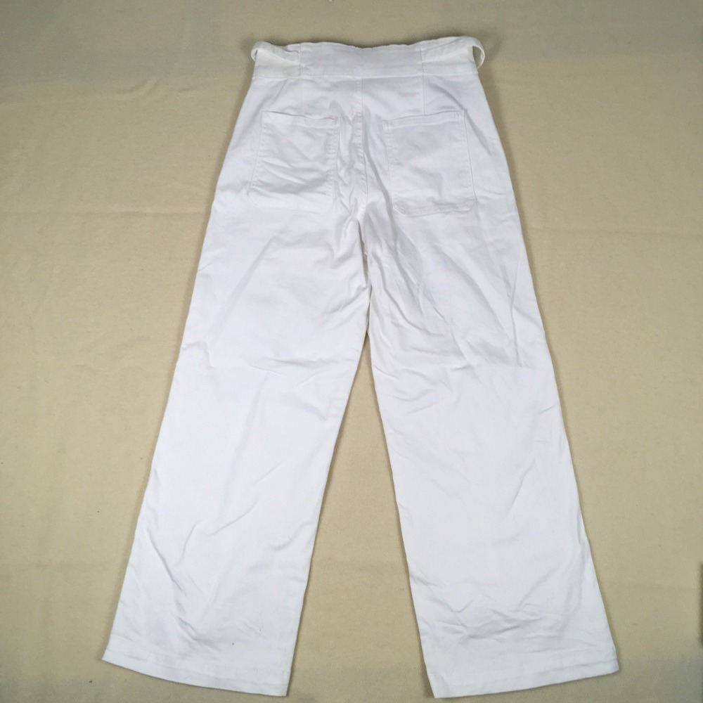 Hudson Women's White Pants‎ High Waist Wide Leg Size 6/28 Sash Belt Casual - Picture 5 of 7
